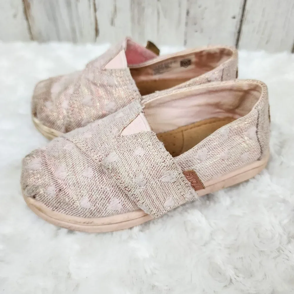 Toms Alpargata Pink Flats Size T7
